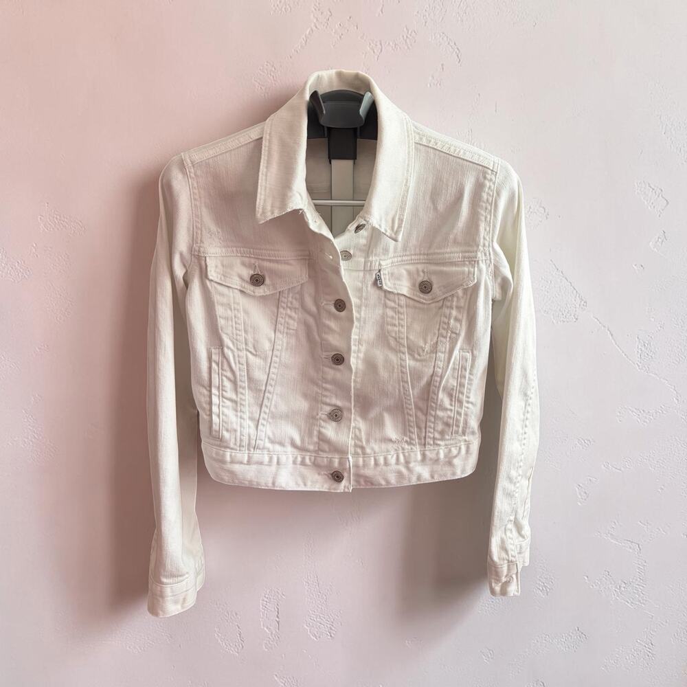 Levi’s Y2K White Denim Women’s Medium Jacket